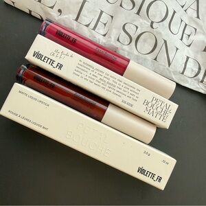 Violette.FR Petal Bouche Matte Liquid Lipstick — Pink & Brown Duo